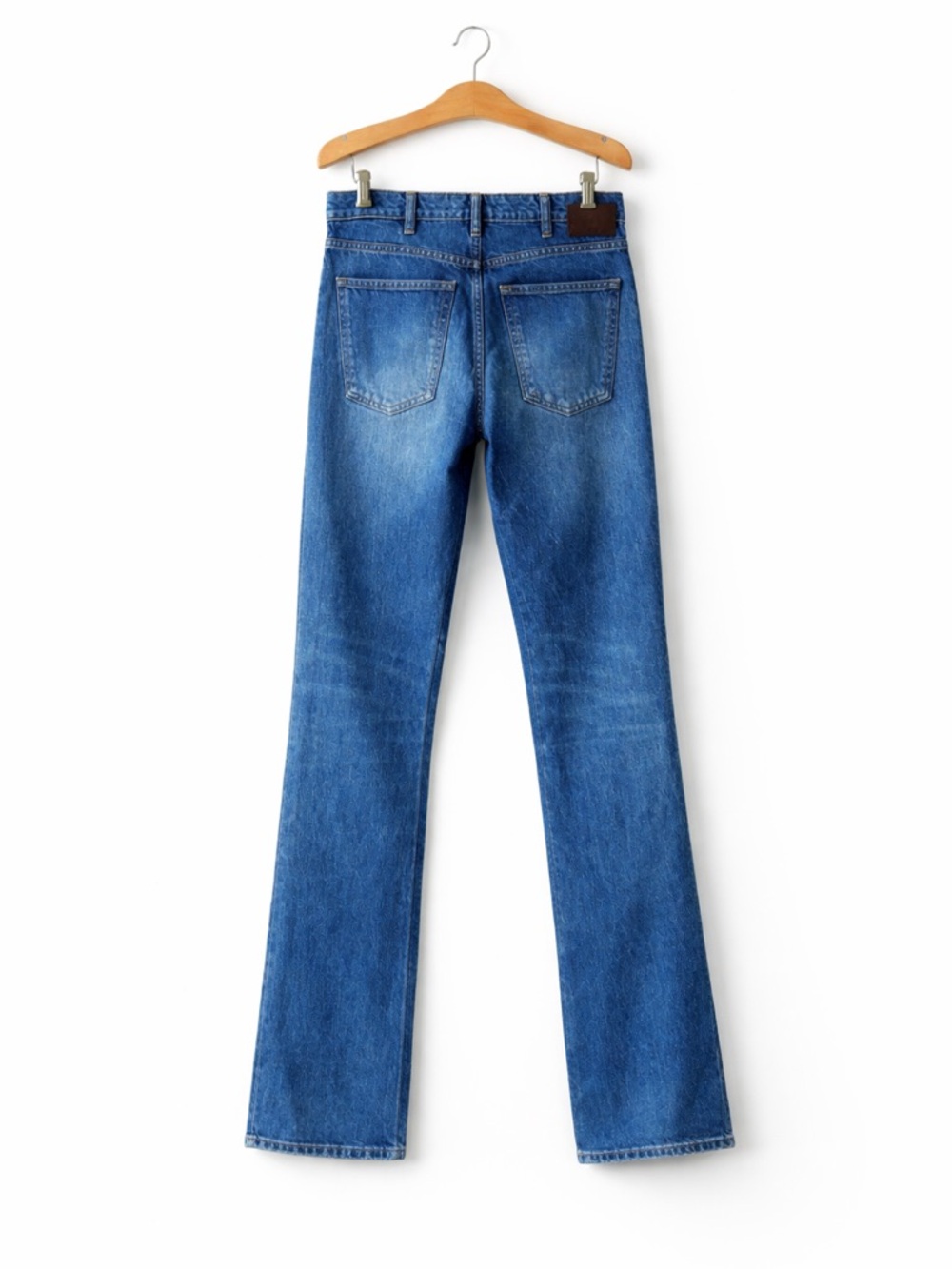 ZARA Vintage Flare Jeans High Rise Size 4 Tall Blue Denim - Picture 3 of 10